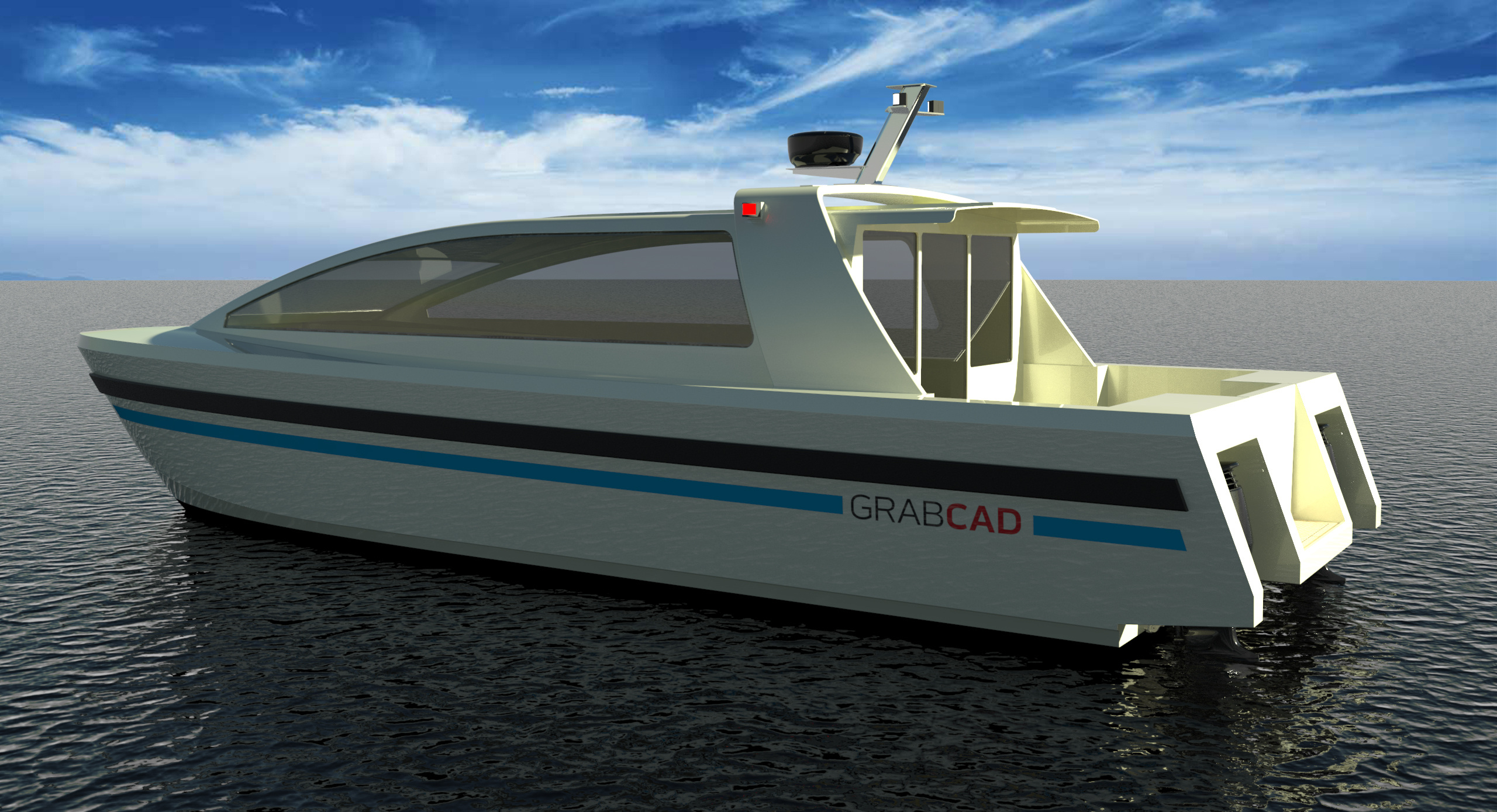 10米双体快艇简易模型